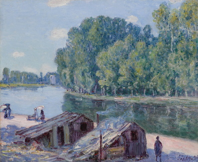 Cabanes au bord du canal du Loing, Effet de soleil