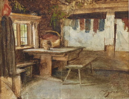 Interior of a cottage in Mora