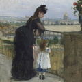 Femme et enfant au balcon