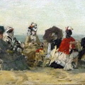 La Conversation sur la plage de Trouville