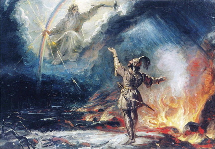 Lemminkäinen at the Fiery Lake, sketch