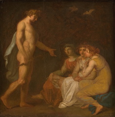 Apollo charging the Parcae to visit Ceres, who has fled from the Earth