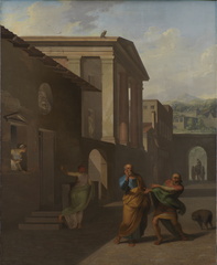 The Midwife Taking Leave of the girl from Andros. From Terence´s Andria