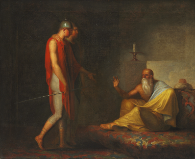 Alexander's messenger at the Persian philosopher