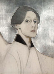 Self-Portrait with Silver Background