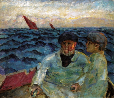 Pêcheurs dans un bateau