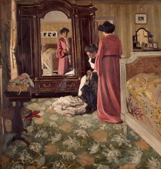 Interior, Bedroom with Two Figures